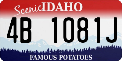 ID license plate 4B1081J