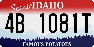 ID license plate 4B1081T