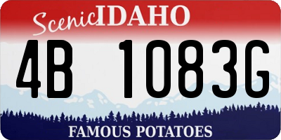 ID license plate 4B1083G