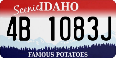 ID license plate 4B1083J