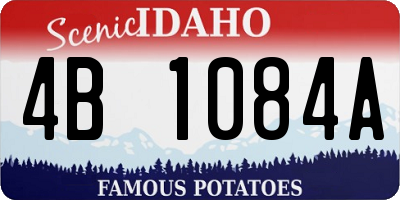 ID license plate 4B1084A