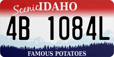 ID license plate 4B1084L