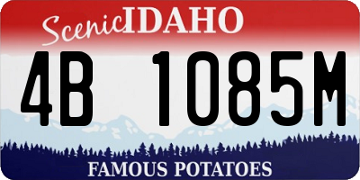 ID license plate 4B1085M