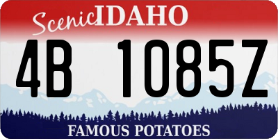 ID license plate 4B1085Z