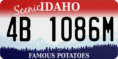 ID license plate 4B1086M