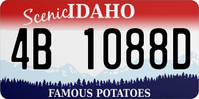 ID license plate 4B1088D