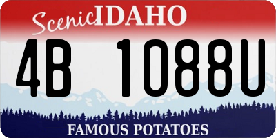 ID license plate 4B1088U