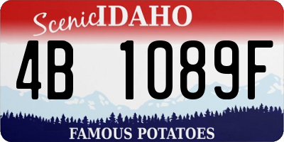 ID license plate 4B1089F