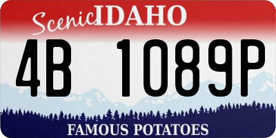 ID license plate 4B1089P