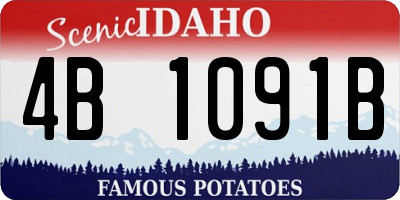 ID license plate 4B1091B