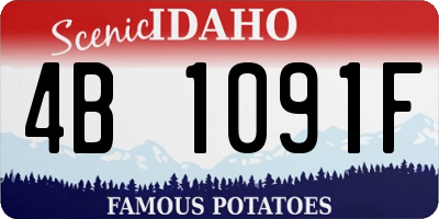 ID license plate 4B1091F