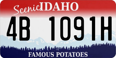 ID license plate 4B1091H