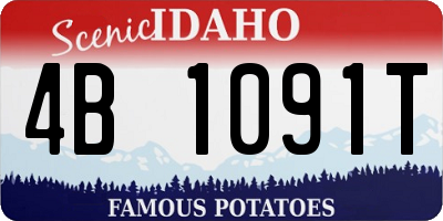 ID license plate 4B1091T