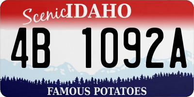 ID license plate 4B1092A