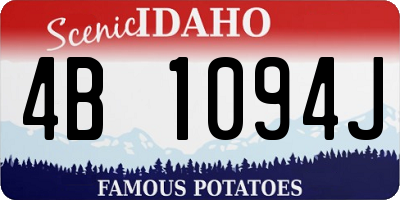 ID license plate 4B1094J