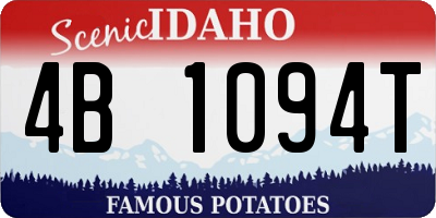 ID license plate 4B1094T
