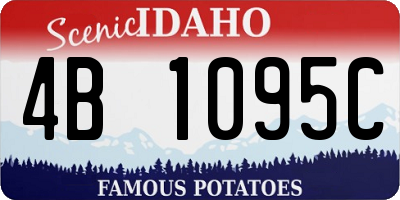 ID license plate 4B1095C