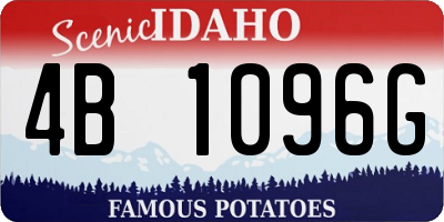 ID license plate 4B1096G