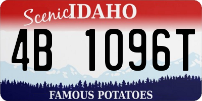 ID license plate 4B1096T