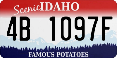 ID license plate 4B1097F