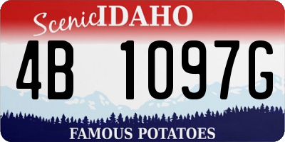 ID license plate 4B1097G