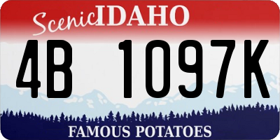 ID license plate 4B1097K
