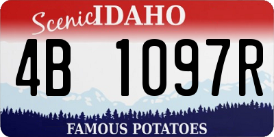 ID license plate 4B1097R