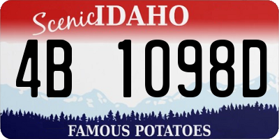 ID license plate 4B1098D