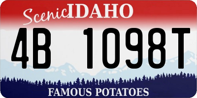 ID license plate 4B1098T