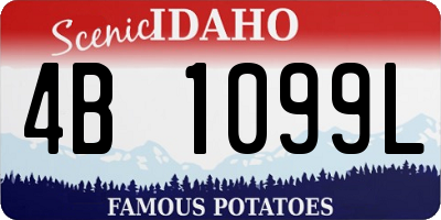ID license plate 4B1099L