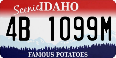 ID license plate 4B1099M