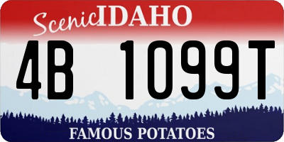 ID license plate 4B1099T