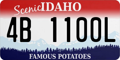 ID license plate 4B1100L