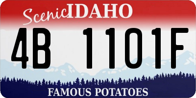 ID license plate 4B1101F