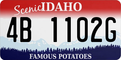 ID license plate 4B1102G
