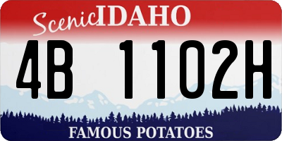ID license plate 4B1102H