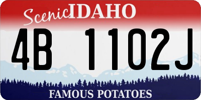 ID license plate 4B1102J