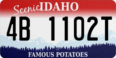 ID license plate 4B1102T
