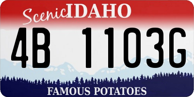 ID license plate 4B1103G