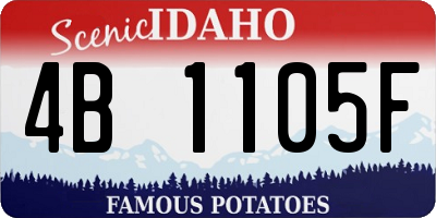 ID license plate 4B1105F