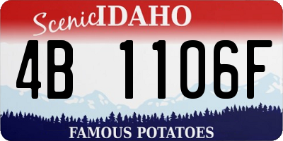 ID license plate 4B1106F