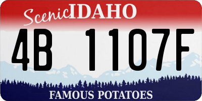 ID license plate 4B1107F