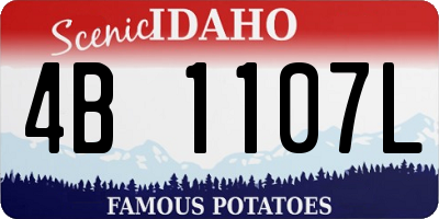 ID license plate 4B1107L