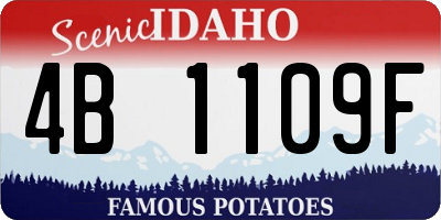 ID license plate 4B1109F