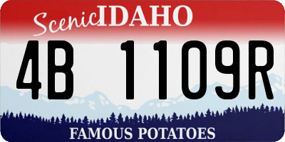 ID license plate 4B1109R