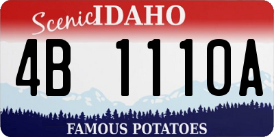 ID license plate 4B1110A