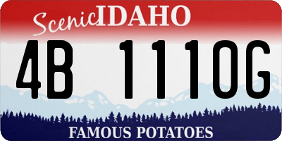 ID license plate 4B1110G