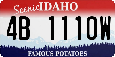 ID license plate 4B1110W