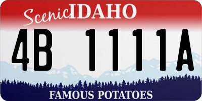 ID license plate 4B1111A