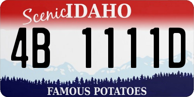 ID license plate 4B1111D